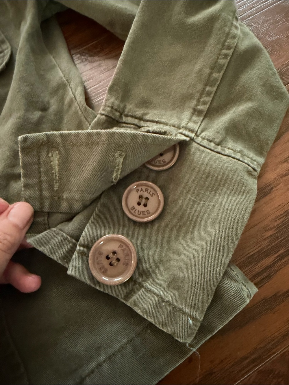 Y2K Women’s Paris Blues Button-Front Olive Green Jacket - Picture 3 of 8